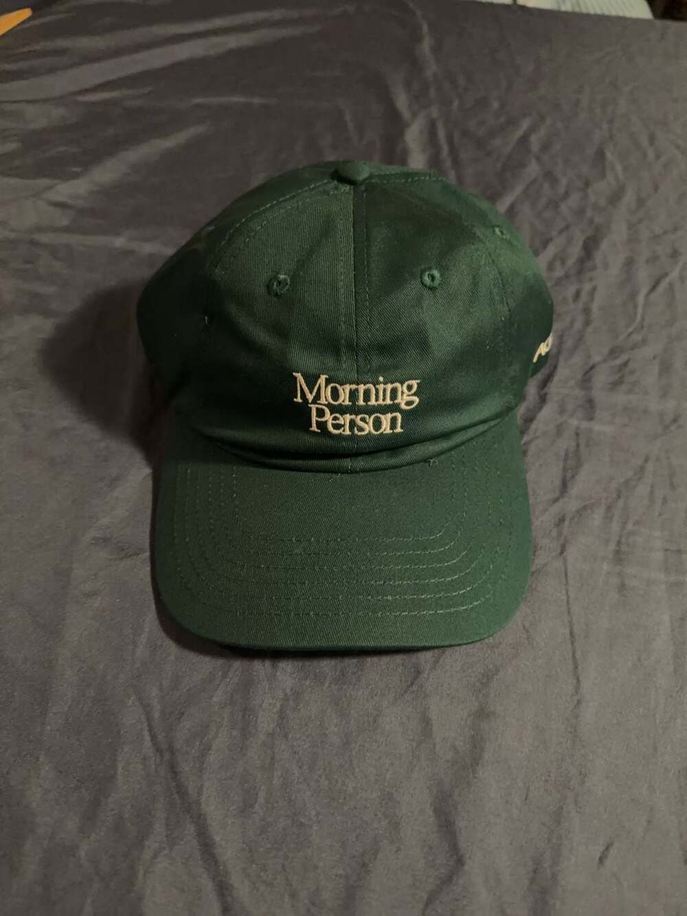 AG1 Morning Person Embroidered Green Cotton Baseball Hat